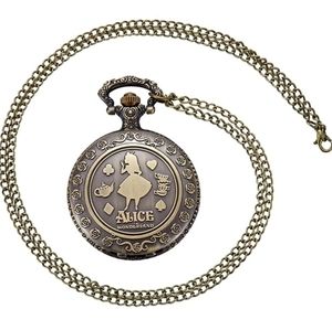 New Alice in wonderland Cheshire cat pocket watch
